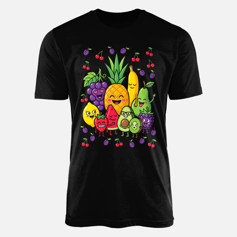 T-shirts: S&uuml;&szlig;e Kawaii Fr&uuml;chte und Avocado