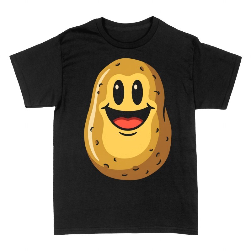 T-shirts: L&auml;chelnde Cartoon-Kartoffel