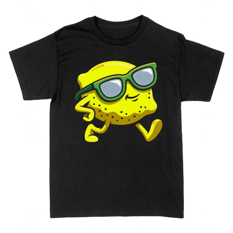 T-shirts: Gehende Zitrone mit Sonnenbrille