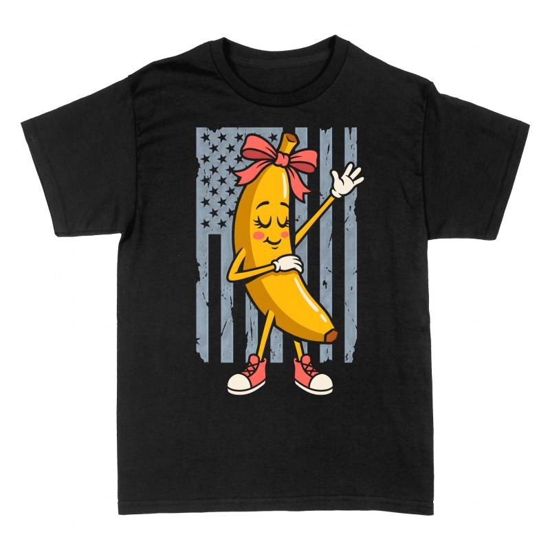 T-shirts: Tanzende Banane mit USA-Flagge