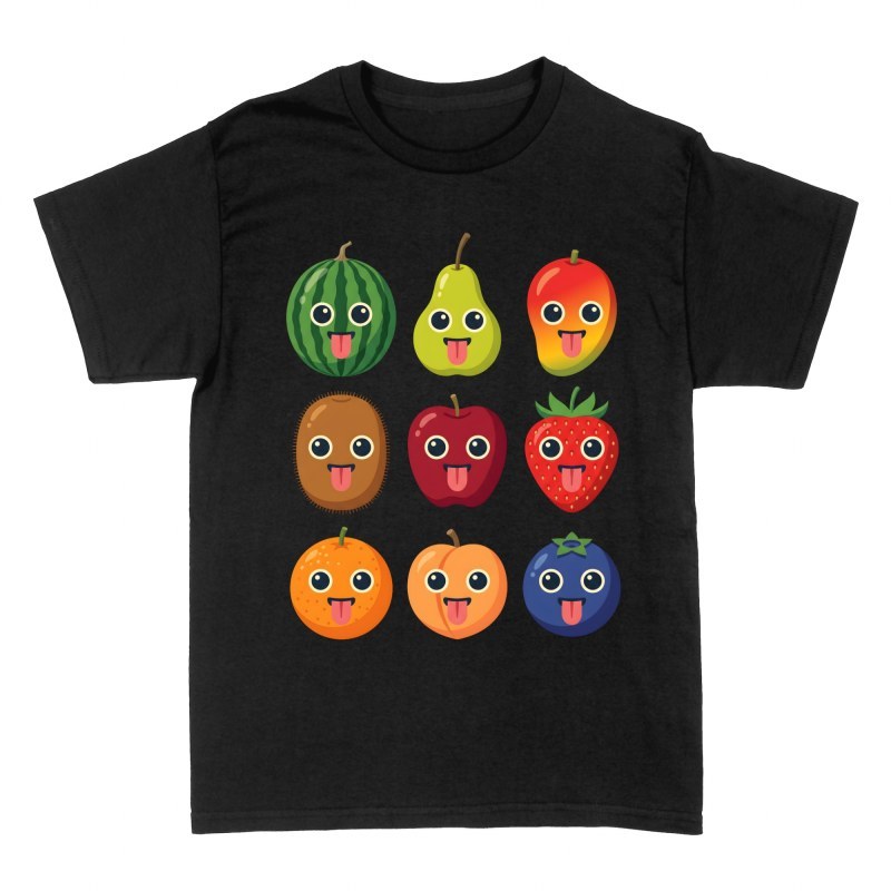 T-shirts: Freche Kawaii Fr&uuml;chte mit Zunge