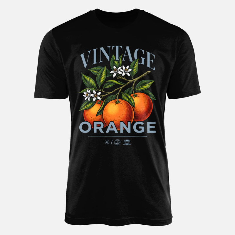 T-shirts: Vintage Orangenbaum Botanik Gravur