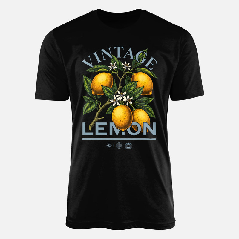 T-shirts: Botanischer Zitronenzweig Vintage
