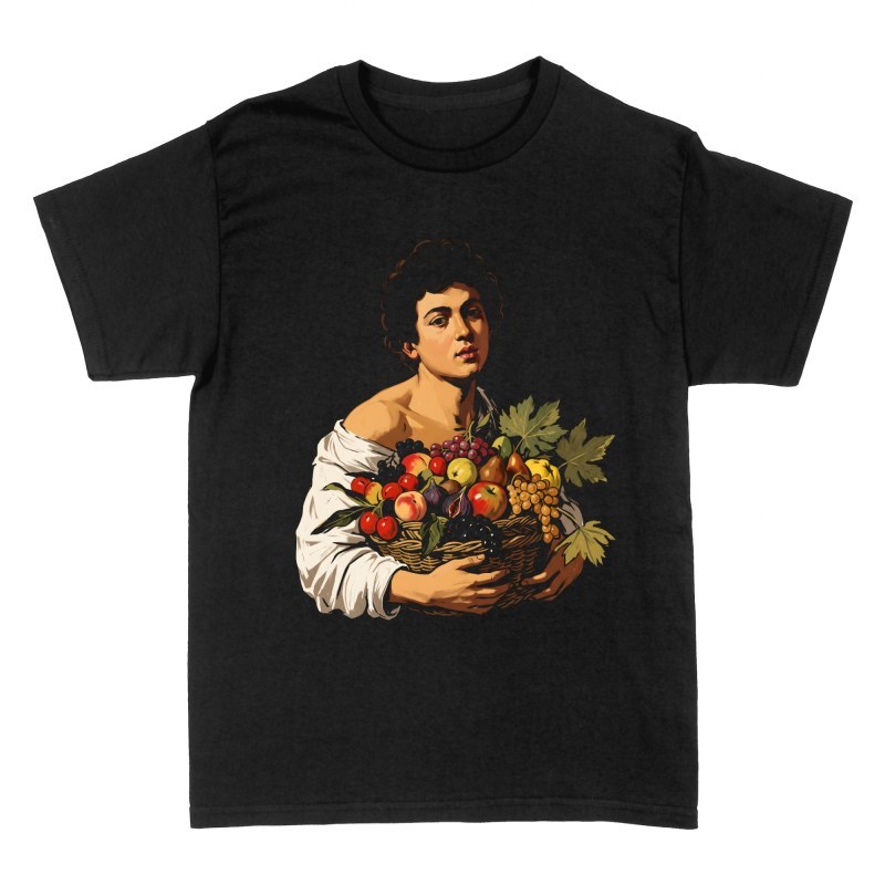T-shirts: Knabe mit Fruchtkorb Kunstmotiv
