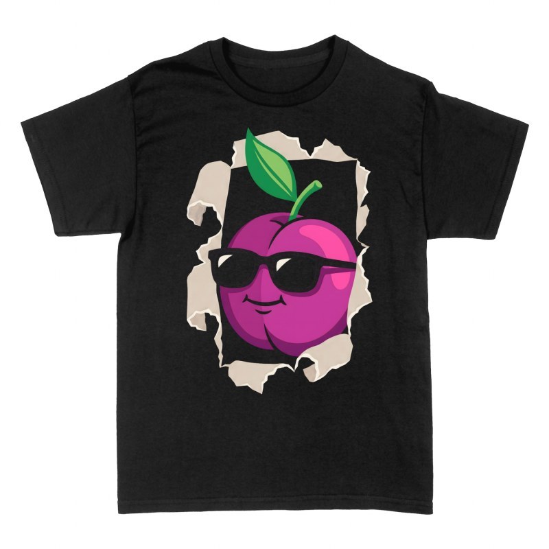 T-shirts: Coole Pflaume mit Sonnenbrille