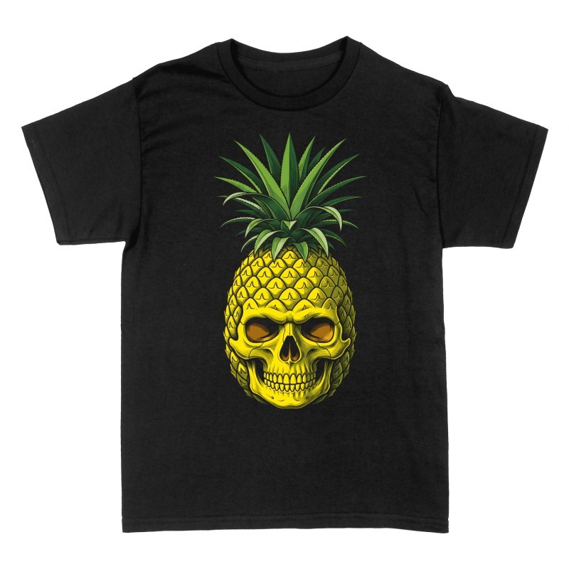 T-shirts: Totenkopf Ananas Tropical Gothic