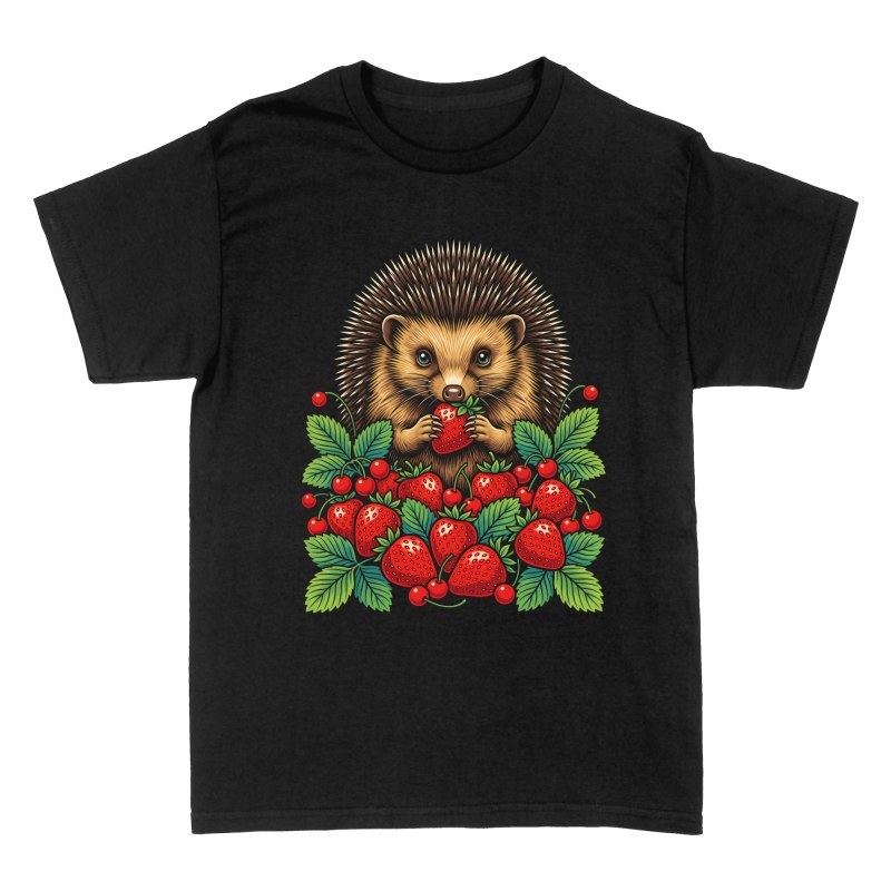 T-shirts: Igel frisst Erdbeeren