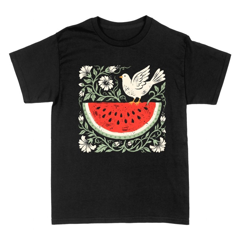 T-shirts: Vogel auf Wassermelone
