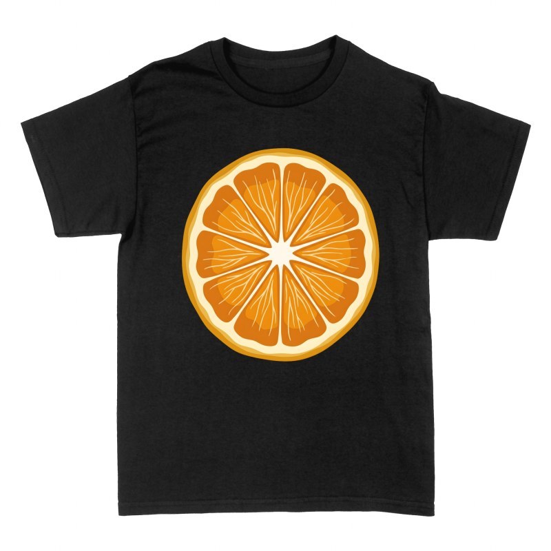 T-shirts: Orangenscheibe Fruchtmotiv