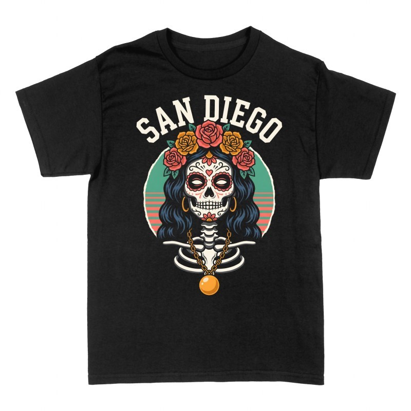 T-shirts: Mexikanische Catrina San Diego