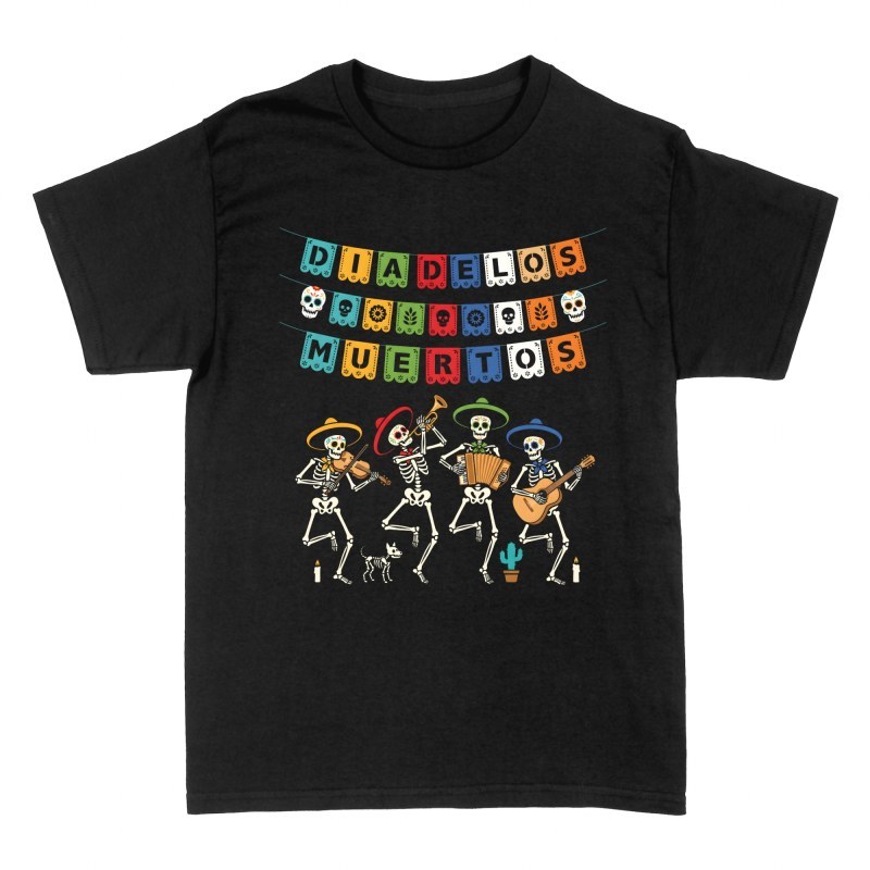 T-shirts: Mariachi Skelette D&iacute;a de los Muertos