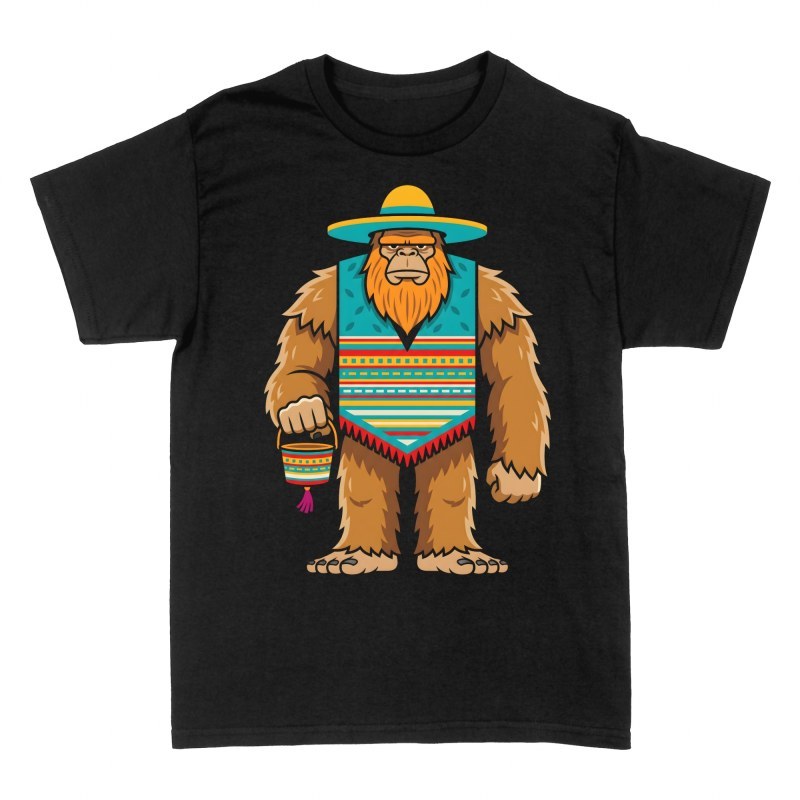 T-shirts: Bigfoot mit Sombrero und Poncho