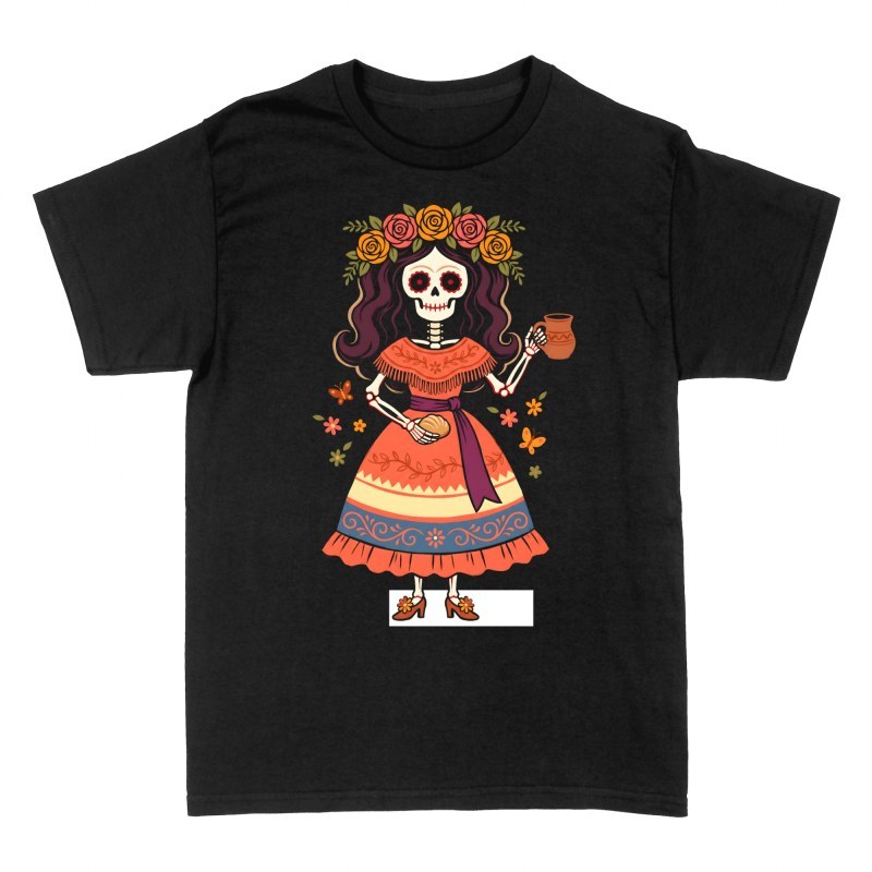 T-shirts: Catrina mit Brot und Krug