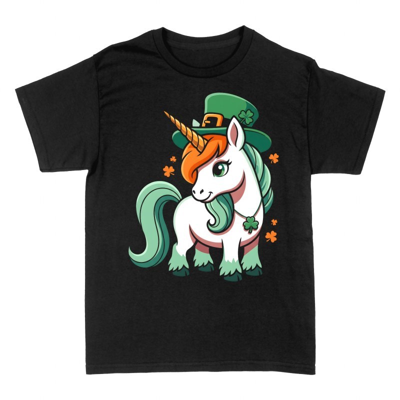 T-shirts: Kawaii St. Patrick's Einhorn