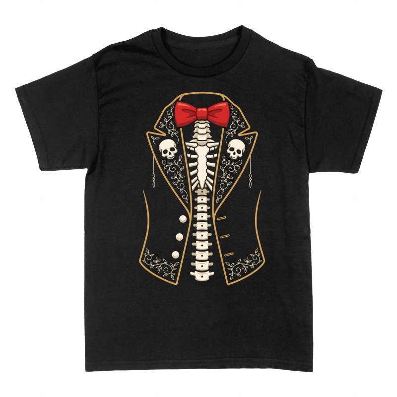 T-shirts: Skelett im Smoking mit Fliege