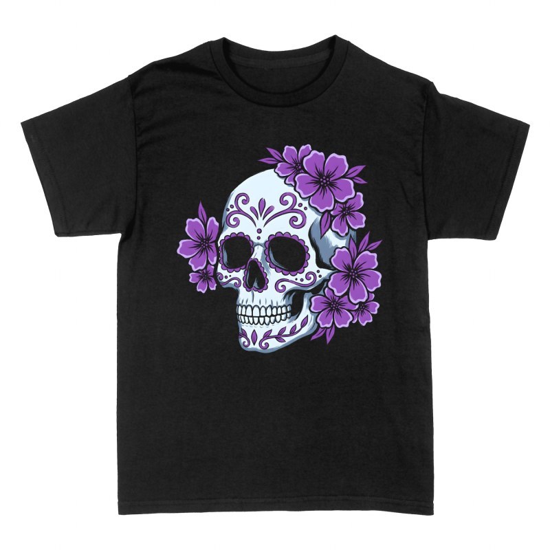 T-shirts: Lila Blumen Zuckersch&auml;del