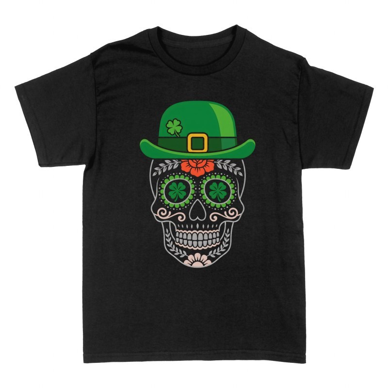 T-shirts: Mexikanischer Totenkopf St. Patrick's Day