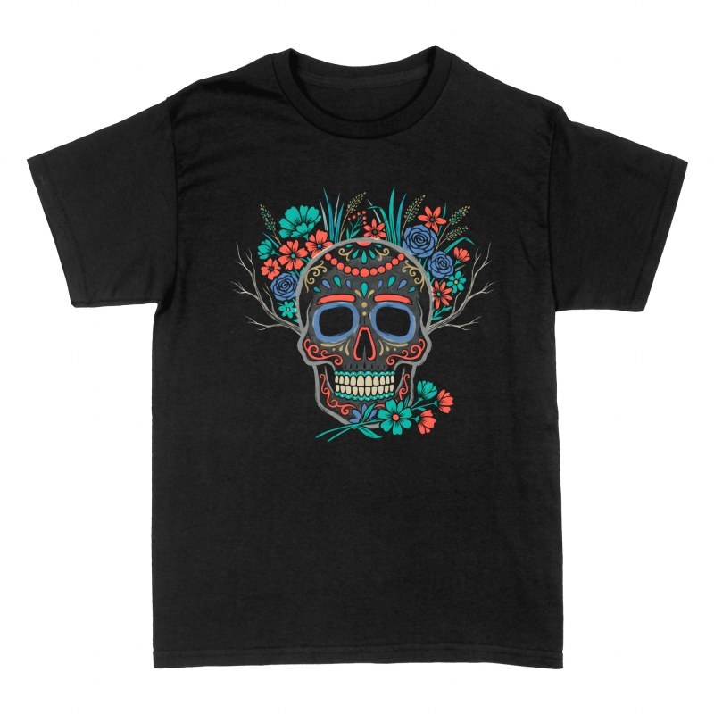 T-shirts: Zuckersch&auml;del mit Bl&uuml;tenkranz