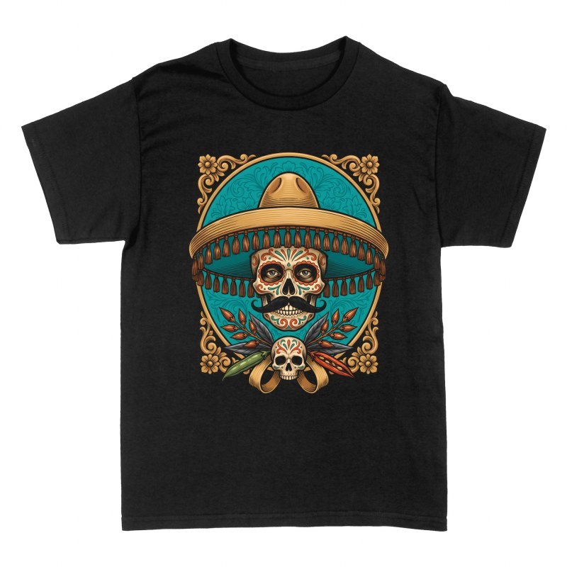 T-shirts: Mariachi Zuckersch&auml;del mit Schnurrbart