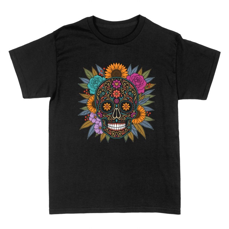 T-shirts: Zuckersch&auml;del mit Sonnenblumen &amp; Rosen