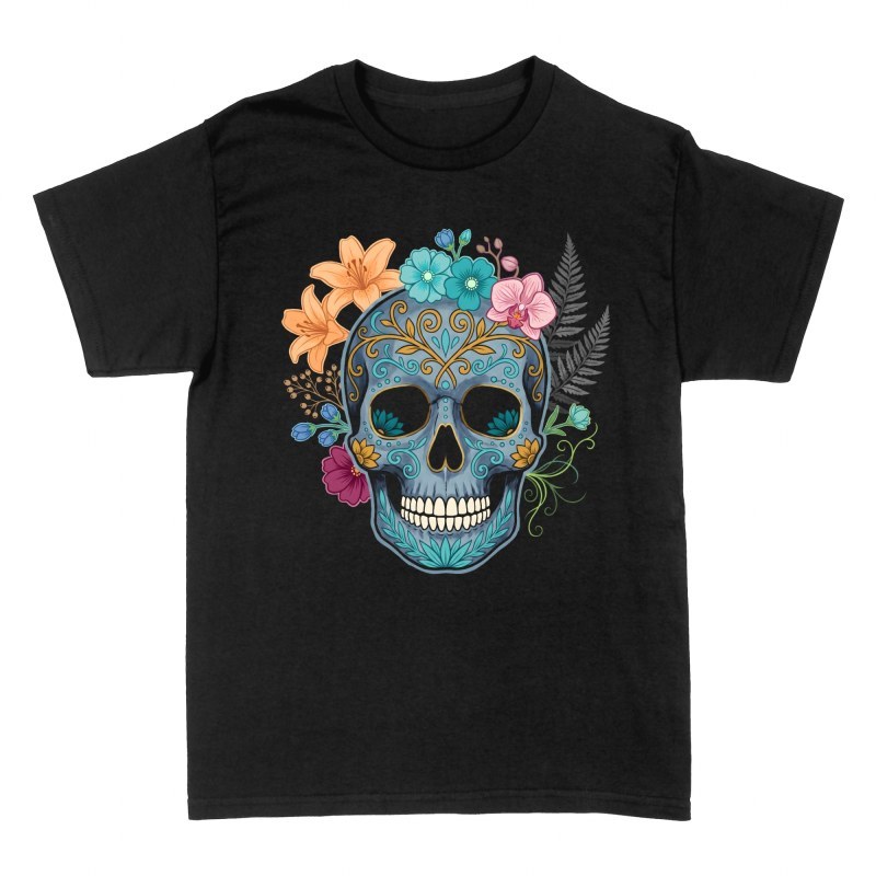 T-shirts: Floral verzierter Zuckersch&auml;del