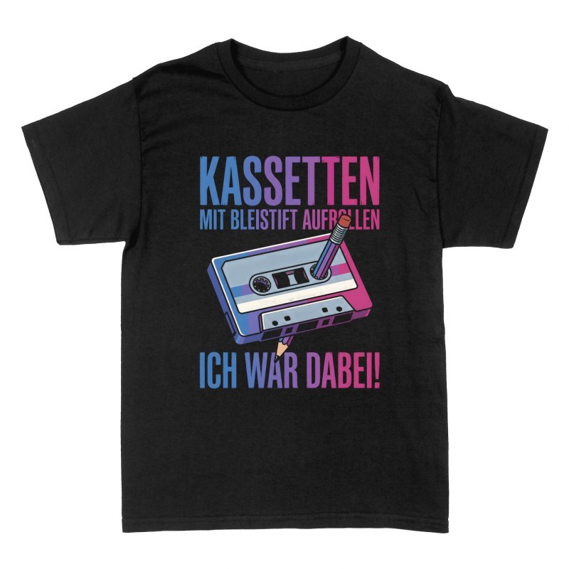 T-shirts: Kassetten mit Bleistift Aufrollen