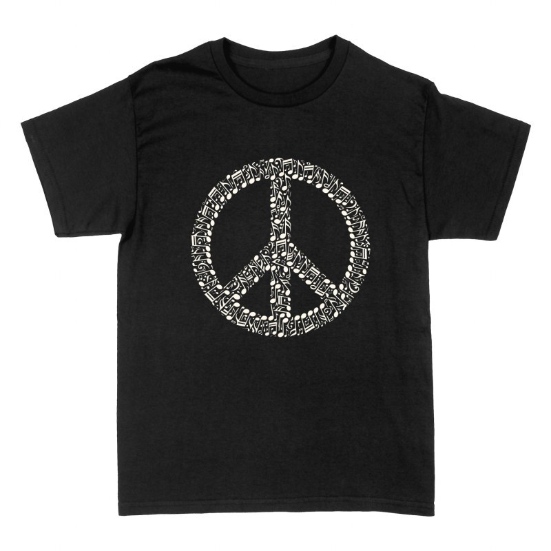 T-shirts: Peace-Zeichen aus Musiknoten