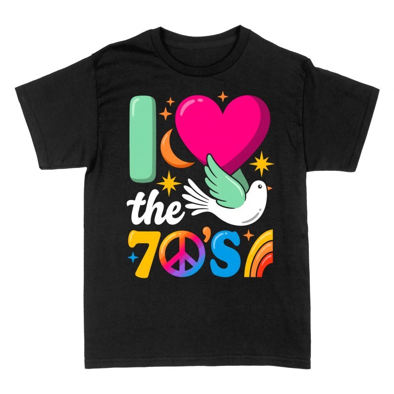 T-shirts: Ich liebe die 70er Retro Friedenszeichen