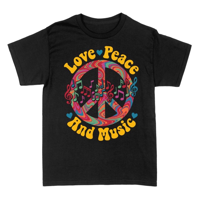T-shirts: Friedenszeichen mit Musiknoten