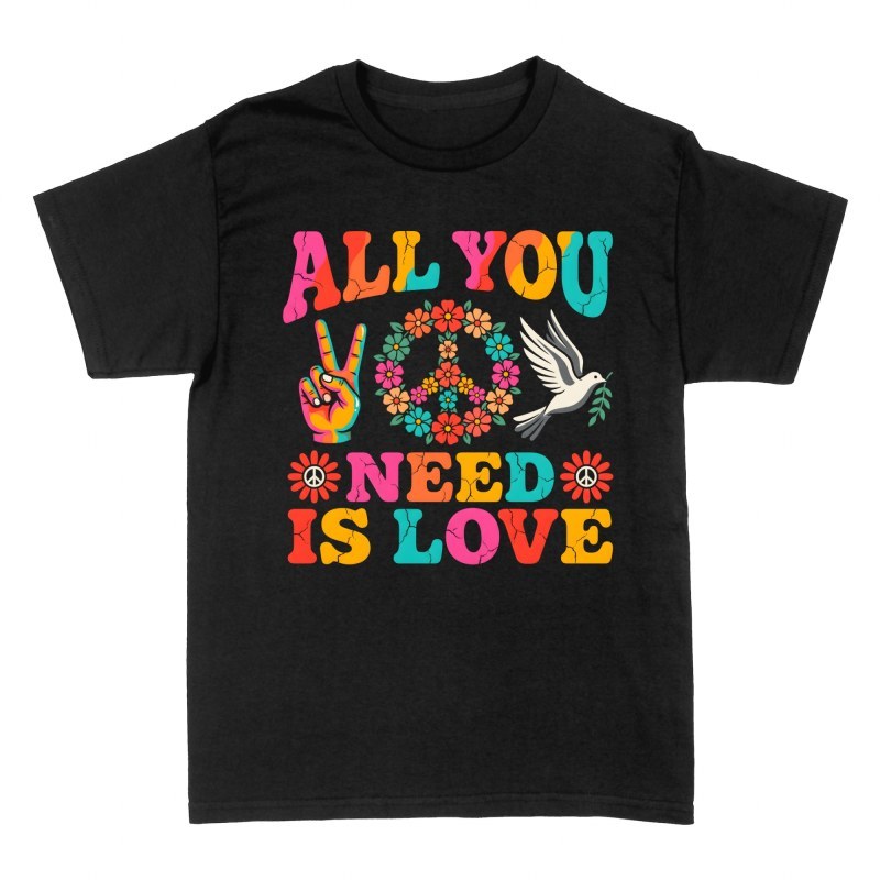 T-shirts: Retro Hippie Frieden und Liebe