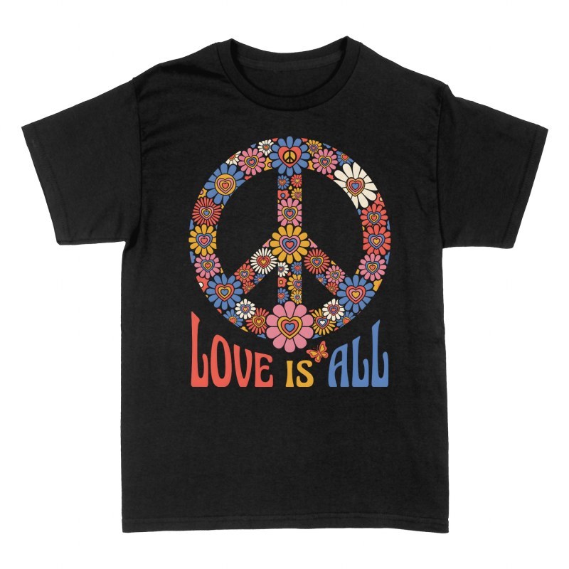 T-shirts: Blumen-Friedenszeichen Love Is All