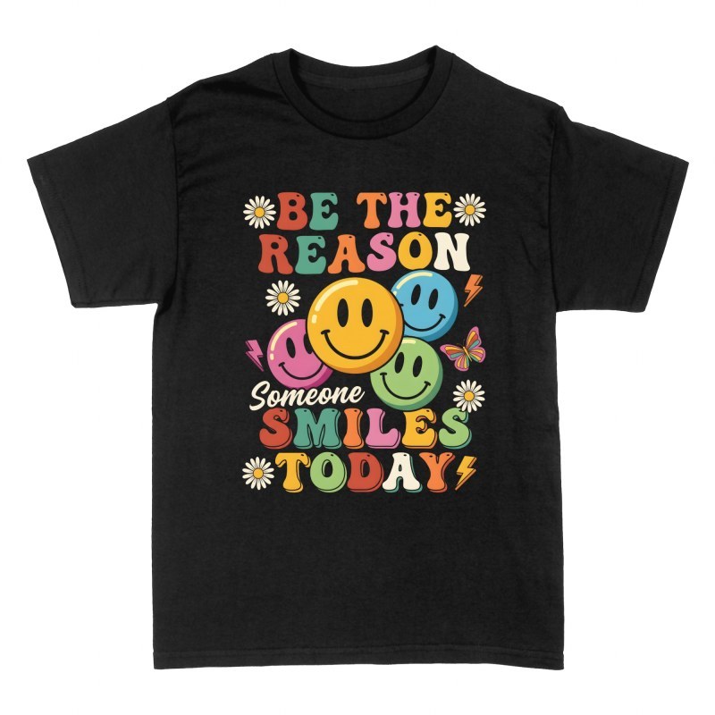T-shirts: Be the reason someone smiles today Retro Smiley