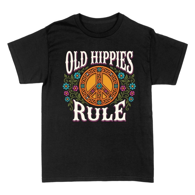T-shirts: Vintage Friedenszeichen Blumen Old Hippies