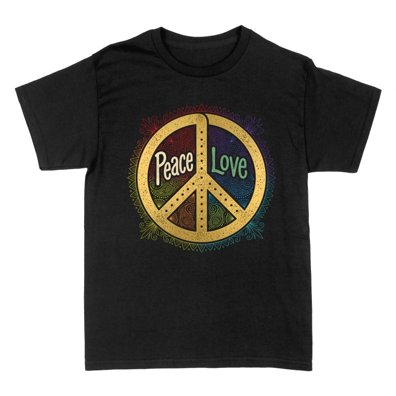 T-shirts: Psychedelisches Peace und Love Friedenszeichen