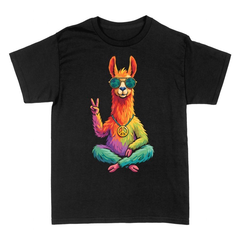 T-shirts: Meditierendes Hippie-Lama