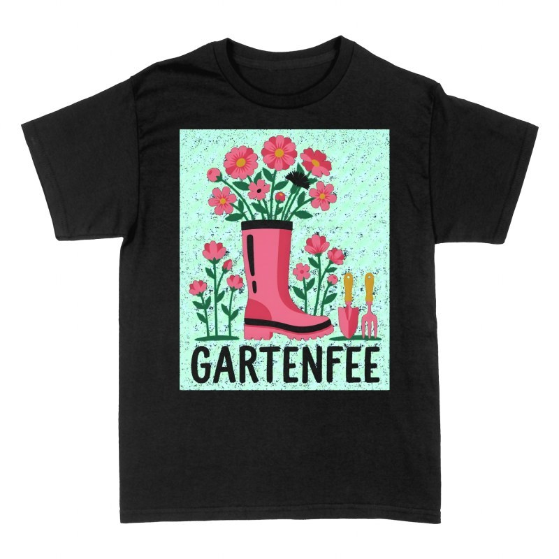 T-shirts: Gartenfee Gummistiefel mit Blumen