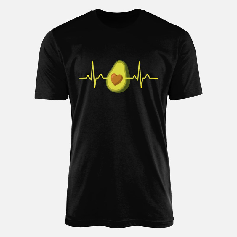 T-shirts: Avocado mit Herzschlag