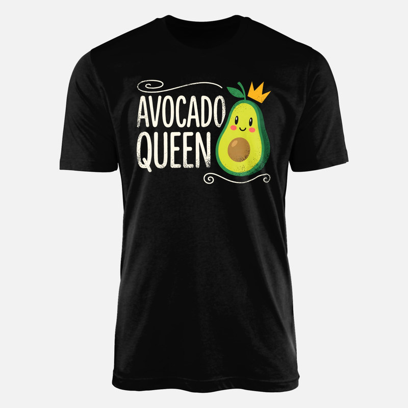 T-shirts: Avocado-K&ouml;nigin mit Krone Kawaii