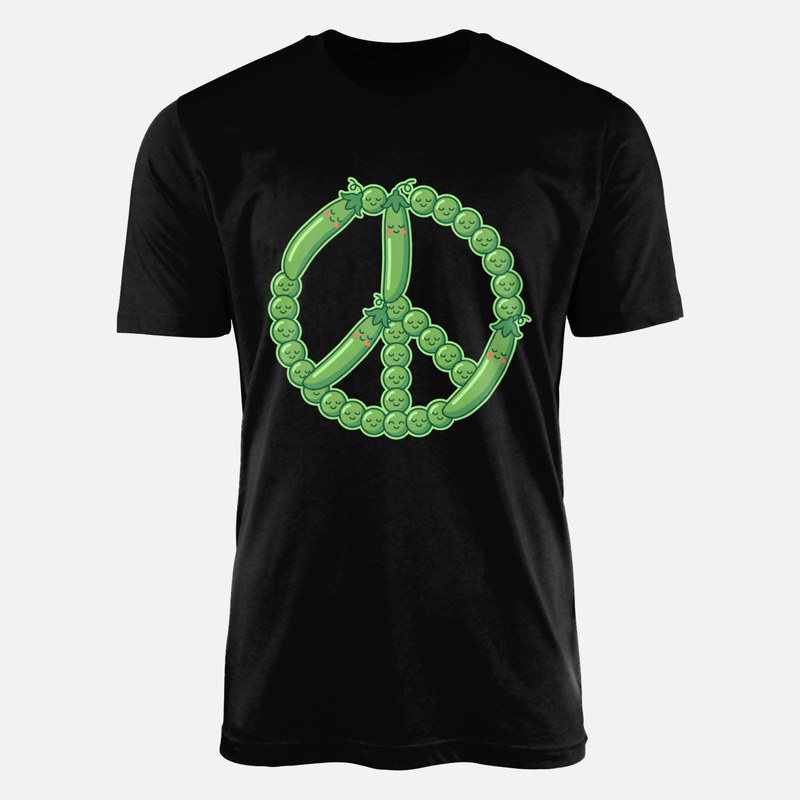 T-shirts: Peace-Zeichen aus Erbsen Kawaii