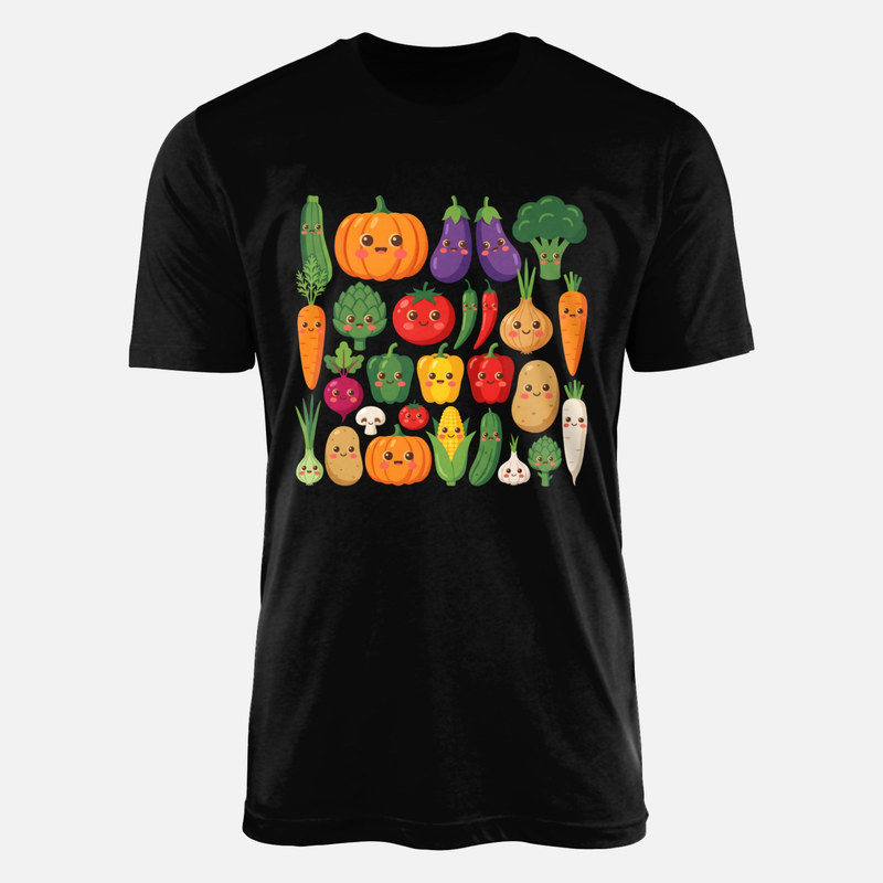 T-shirts: S&uuml;&szlig;es Kawaii Gem&uuml;se Muster