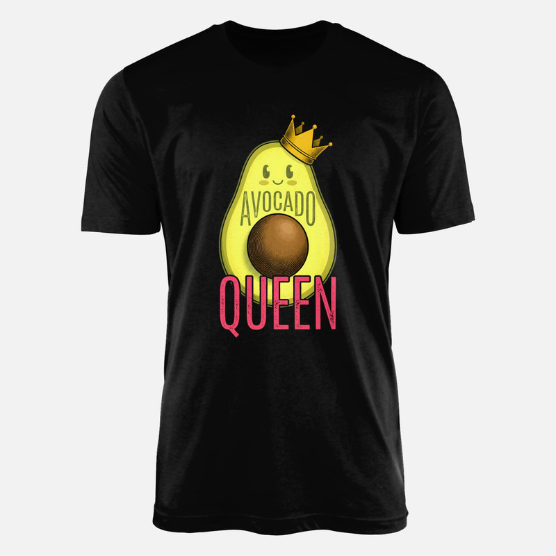 T-shirts: Avocado-K&ouml;nigin mit Krone