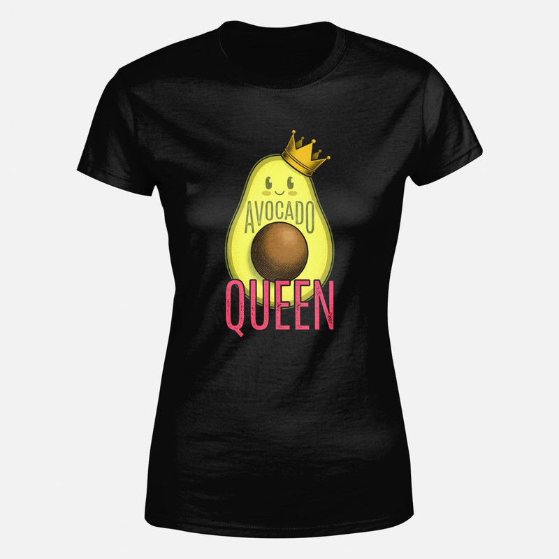 T-shirts: Avocado-K&ouml;nigin mit Krone