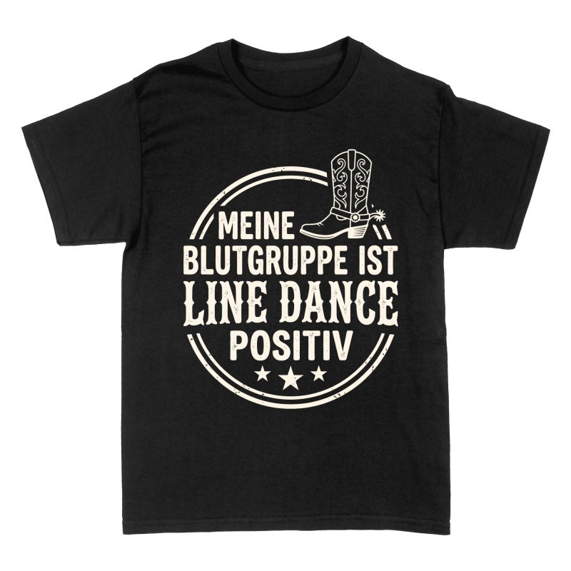 T-shirts: Blutgruppe Line Dance Positiv