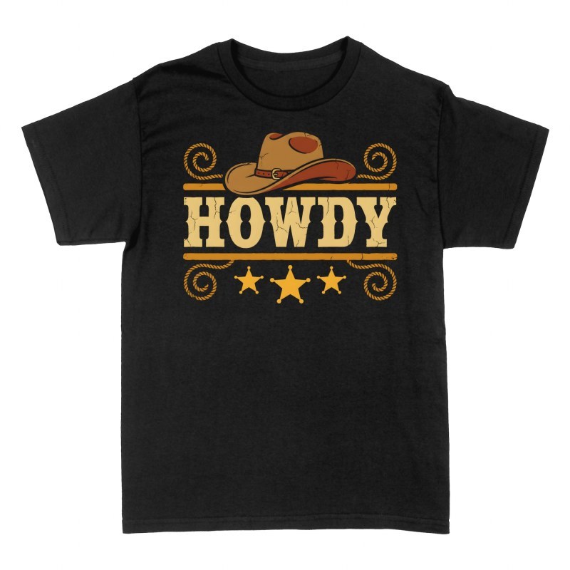 T-shirts: Howdy Cowboyhut Vintage