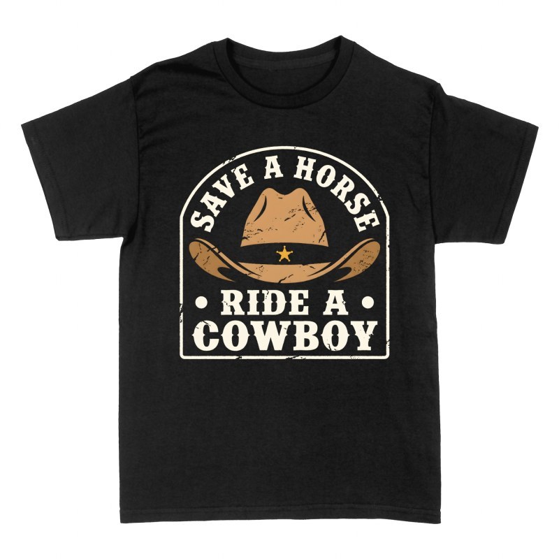 T-shirts: Cowboyhut Save a Horse Spruch