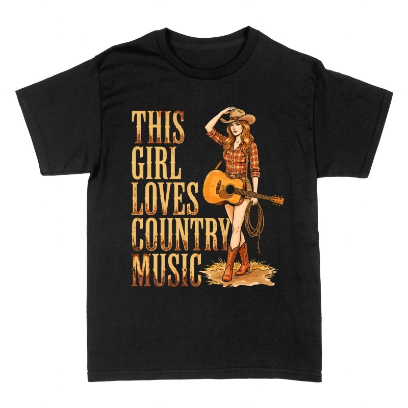 T-shirts: Cowgirl Liebt Country Musik
