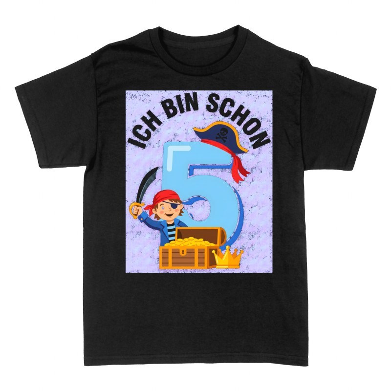 T-shirts: Ich bin schon 5 Pirat mit Schatzkiste