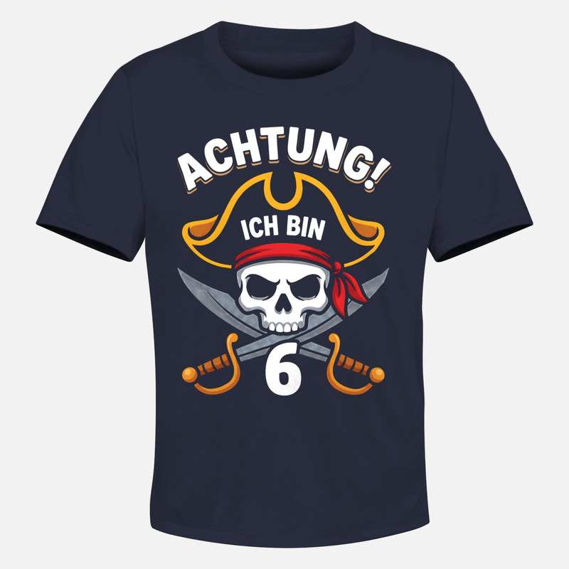 T-shirts: Achtung! Ich bin 6 Pirat