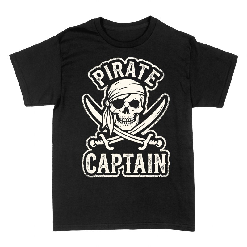T-shirts: Piratenkapit&auml;n Totenkopf mit S&auml;beln