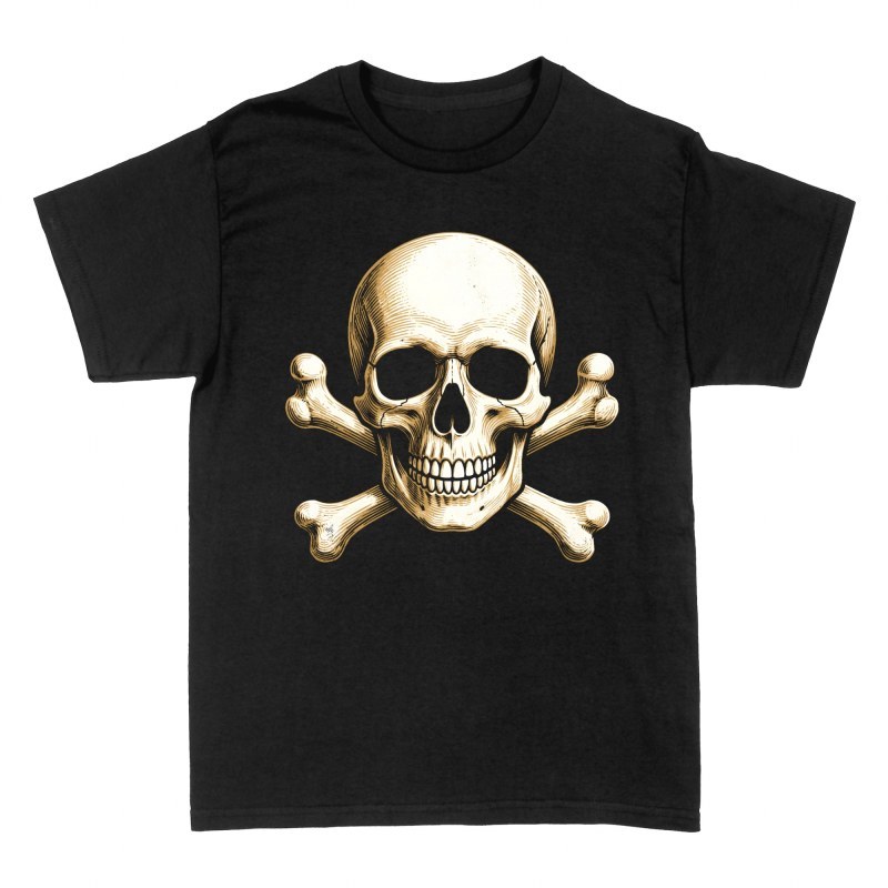 T-shirts: Totenkopf mit gekreuzten Knochen